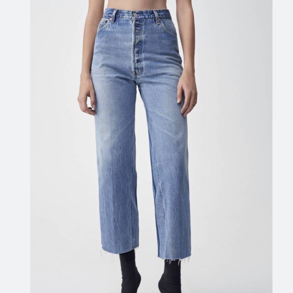 Re/Done | Levi's High Rise Wide Leg Crop Size 29